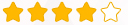 Four Star Rating Icon
